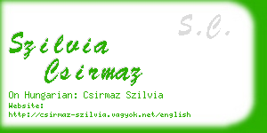 szilvia csirmaz business card